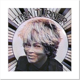 tina turner : Black and White retro design Posters and Art